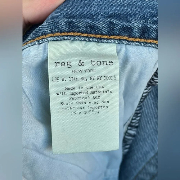 Rag & Bone Vintage Crop Flare Carlsbad Blue Jeans 27 - Picture 14 of 16
